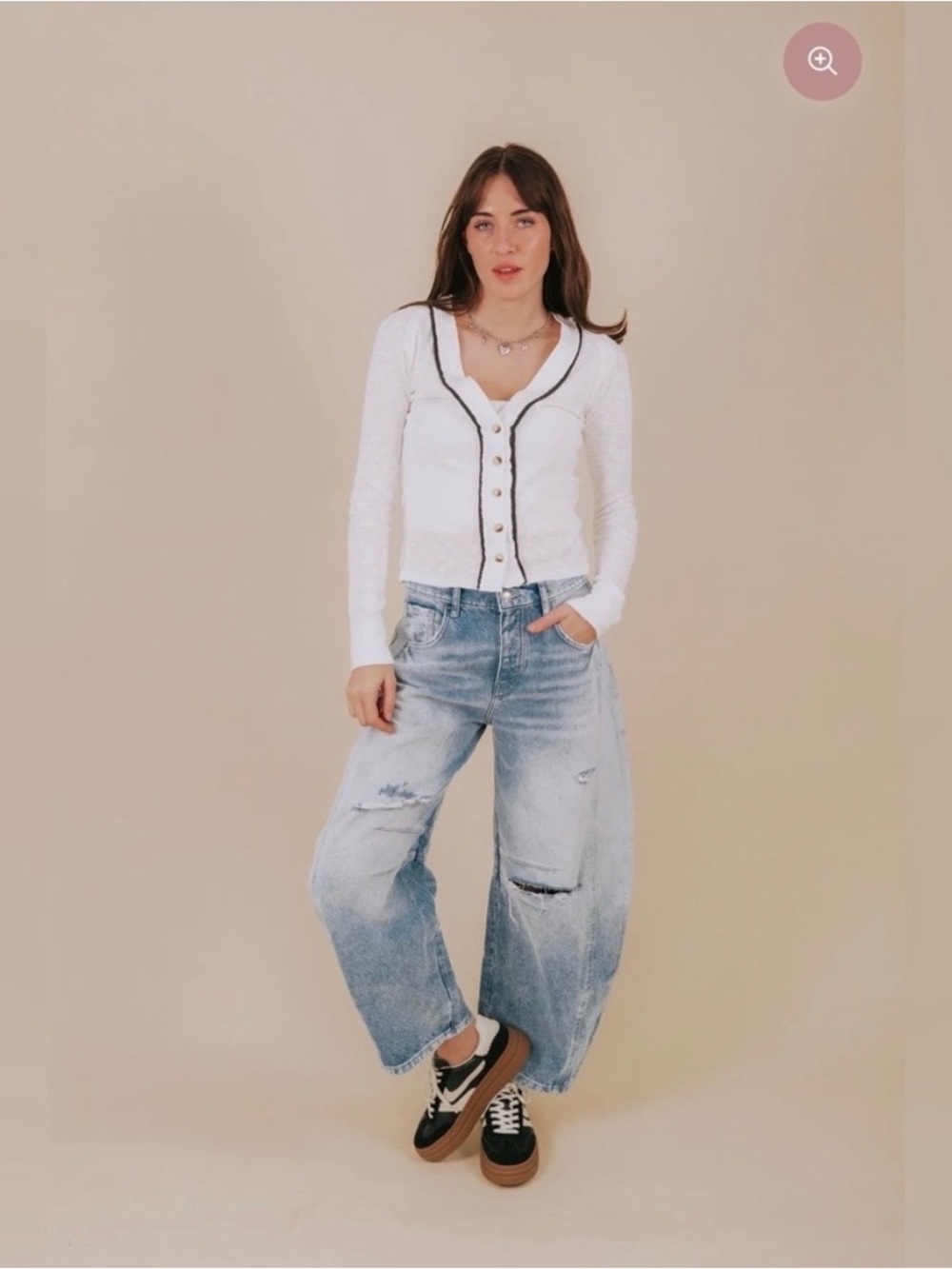 NWT Free People We The Free Black & White TIPTON CARDI, XS - Picture 6 of 12